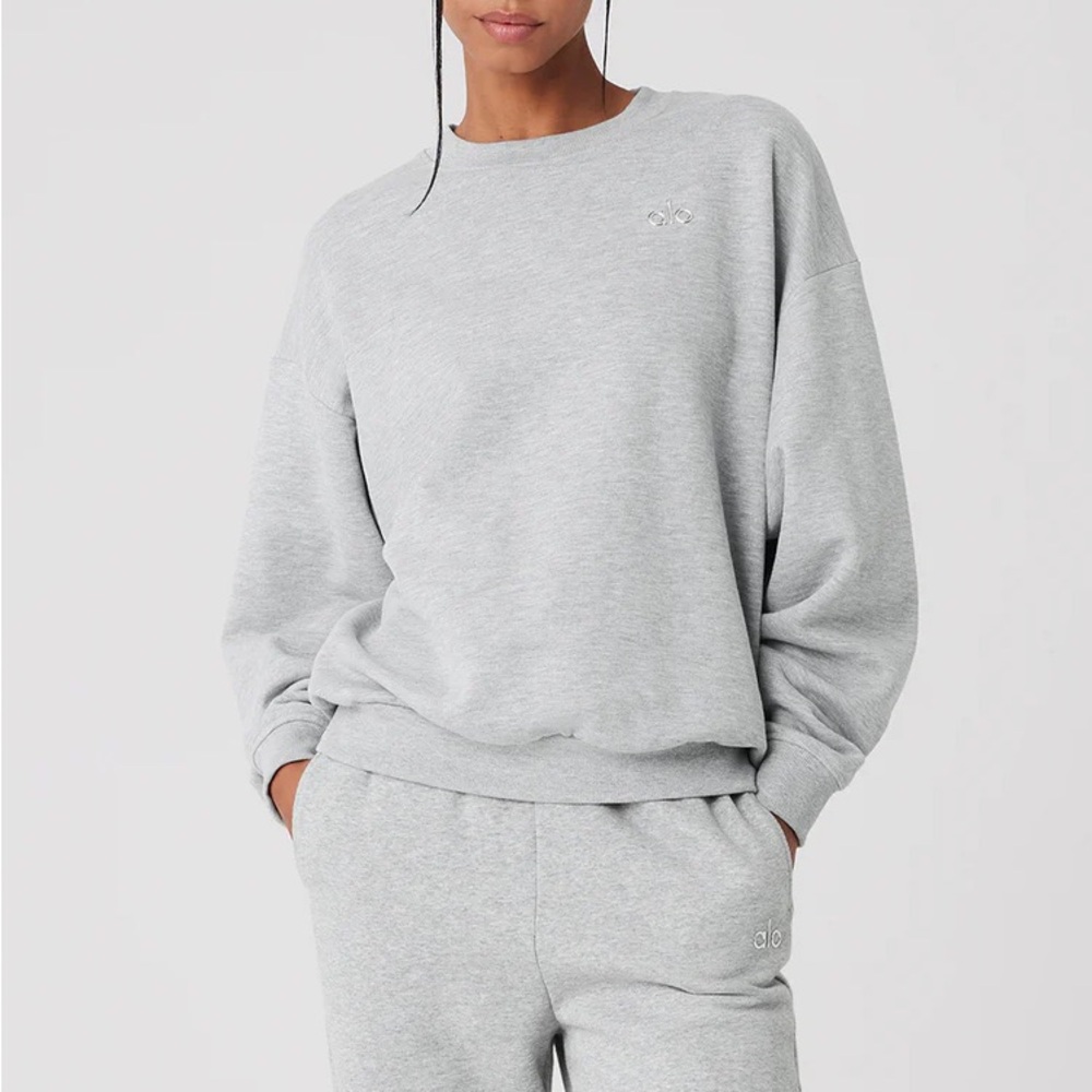 ALO Yoga Gray Oversized Long Sleeve Sweatshirt